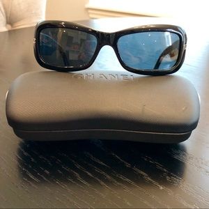 CHANEL Black Quilted Sunglasses